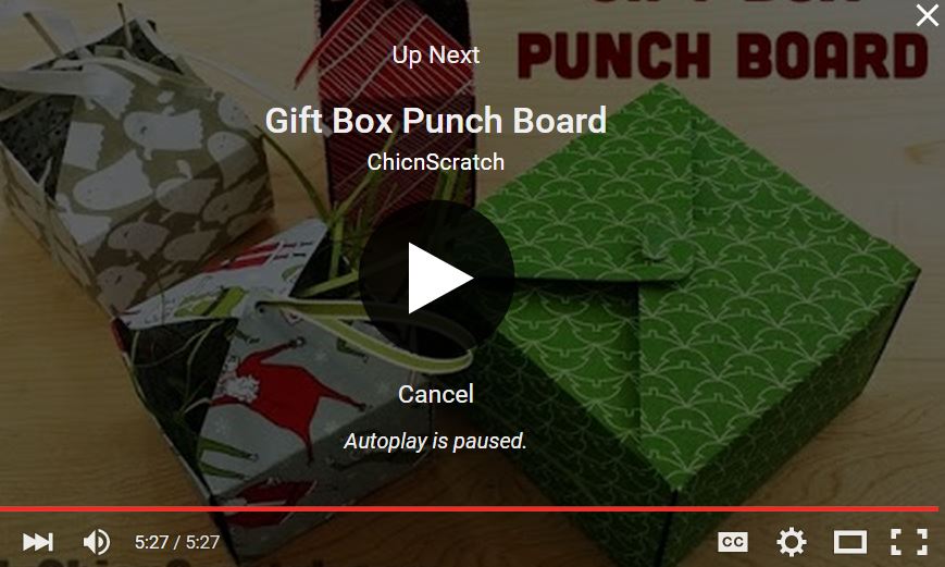 Video gift box punch board